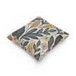 Botanical Leaf Pattern Pillow | Woven Floral Foliage Throw Cushion