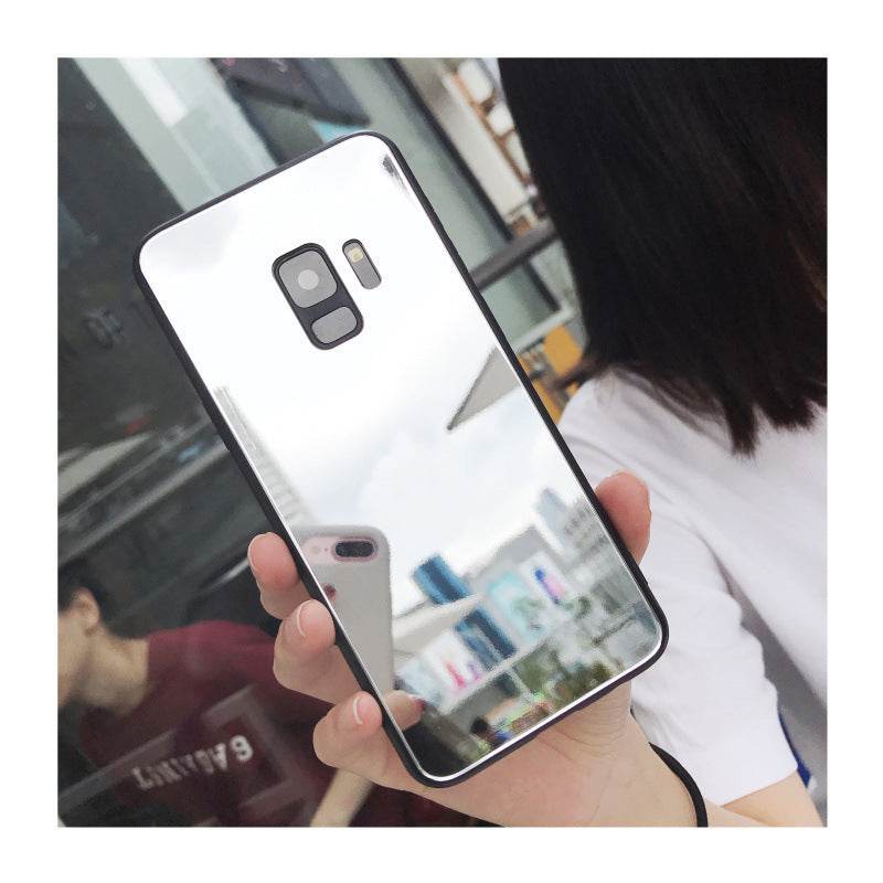 Tempered Glass Mirror Phone Case for Samsung Makeup mirror for Women