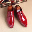 Men's Slip-On Business Casual Leather Dress Shoes – Black, Blue & Red | Canada & USA