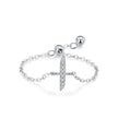 S925 Sterling Silver Niche Style Arabic Letters Pull-out Chain All-match Stackable