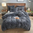 4PCs Plush Duvet Cover Set Luxury Ultra Soft Velvet Duvet