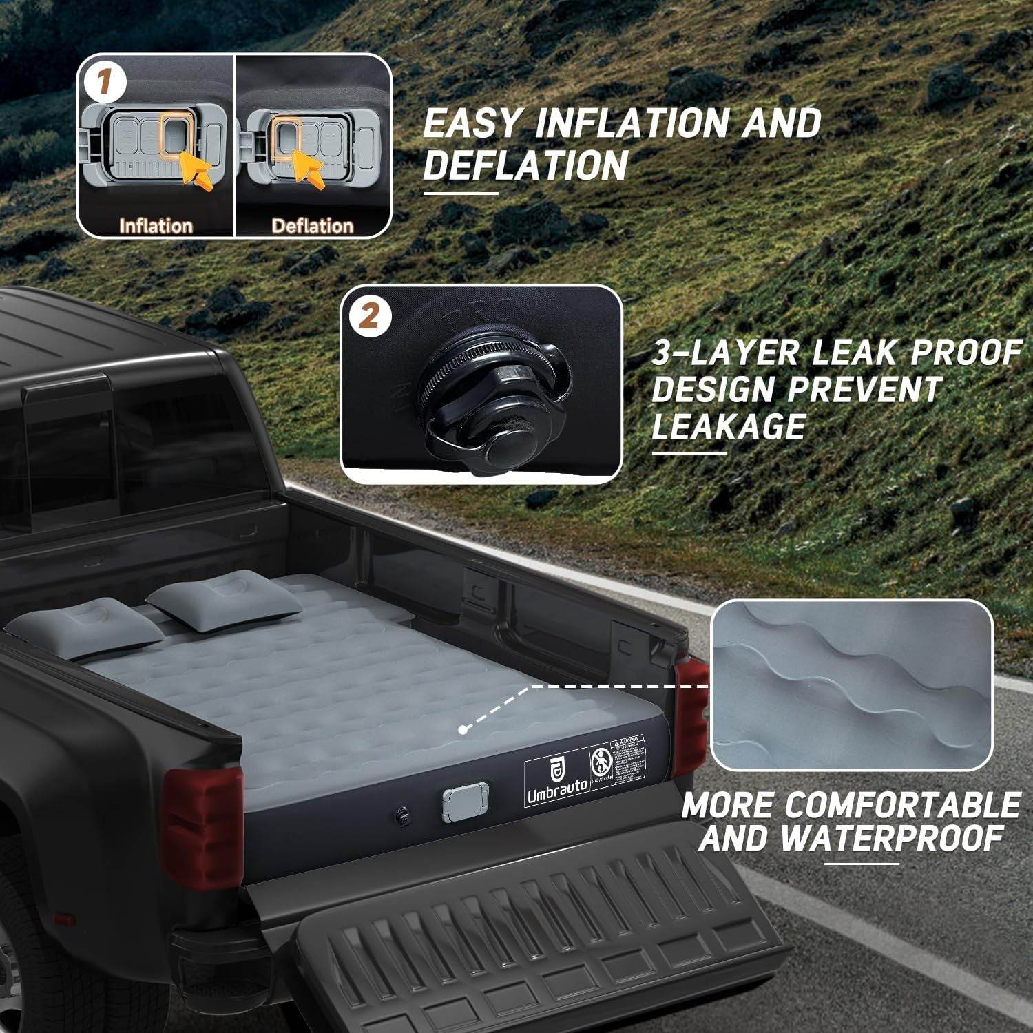 Inflatable Truck Bed Outdoor Camping Air Mattress 6.0-6.5ft