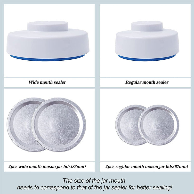 Mason Jar Vacuum Seal Kit, Plastic and Silicone Food Storage Sealer