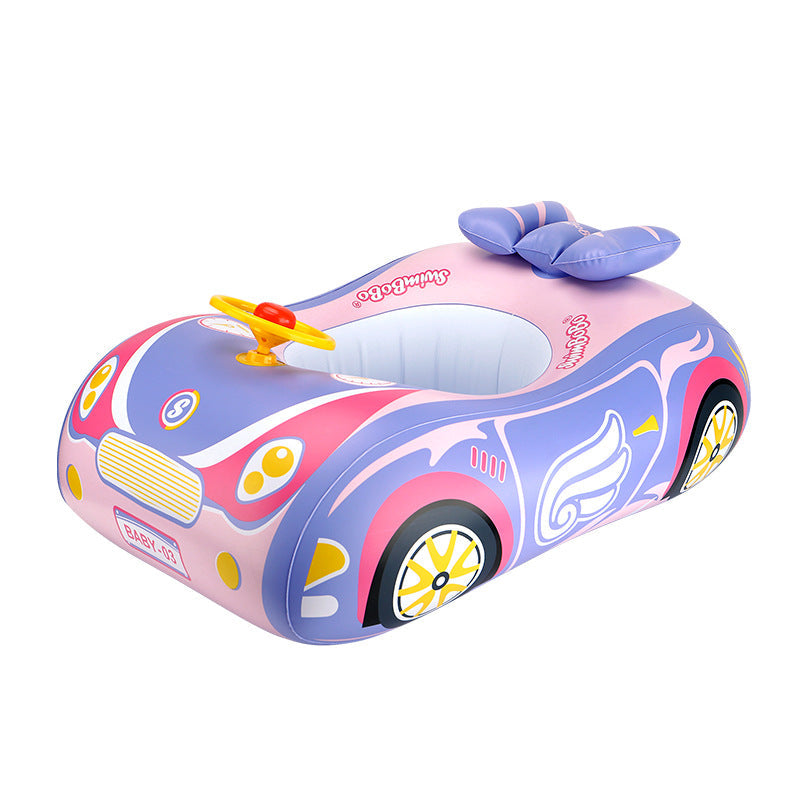 Kids Inflatable Car Steering Wheel Pool Float | Mini Pedestal Swimming Ring Canada
