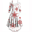 Women's Deep V Strapless Swing Off shoulder Christmas Costume Dress