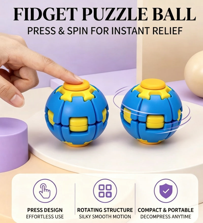 HelixCore 3D Printed Spiral Fidget Ball – Stress Relief Finger Spinner Toy | Canada & USA