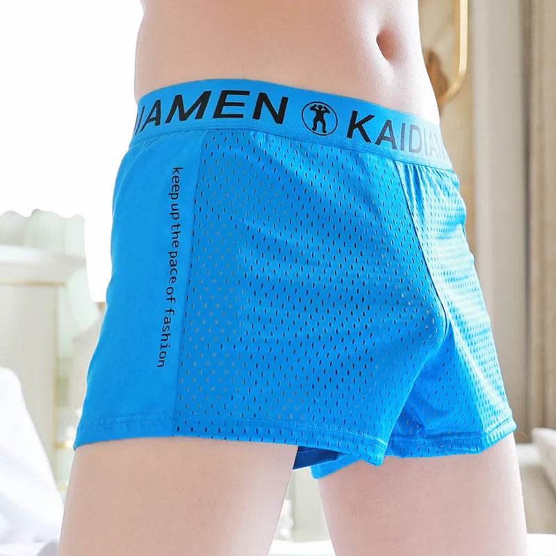 Men's Ice Silk Mesh Breathable KAIDIAMEN Boxers underwear