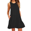Casual Summer dress Women Pocket Dress Ladies beach mini dress