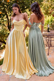 9 color available of the SOFT SATIN A-LINE DRESS