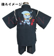[Pre-Order] Kids' Jinbei Set: Ninja Embroidery - Navy 2-Piece Set (Shijira Weave) (Save 50% in January)