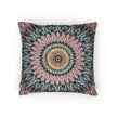 Mandala Sunburst Woven Pillow | Boho Geometric Decorative Cushion Cover