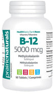Prairie Naturals Health Products - B12 5000 mcg - Sublingual (90tab)