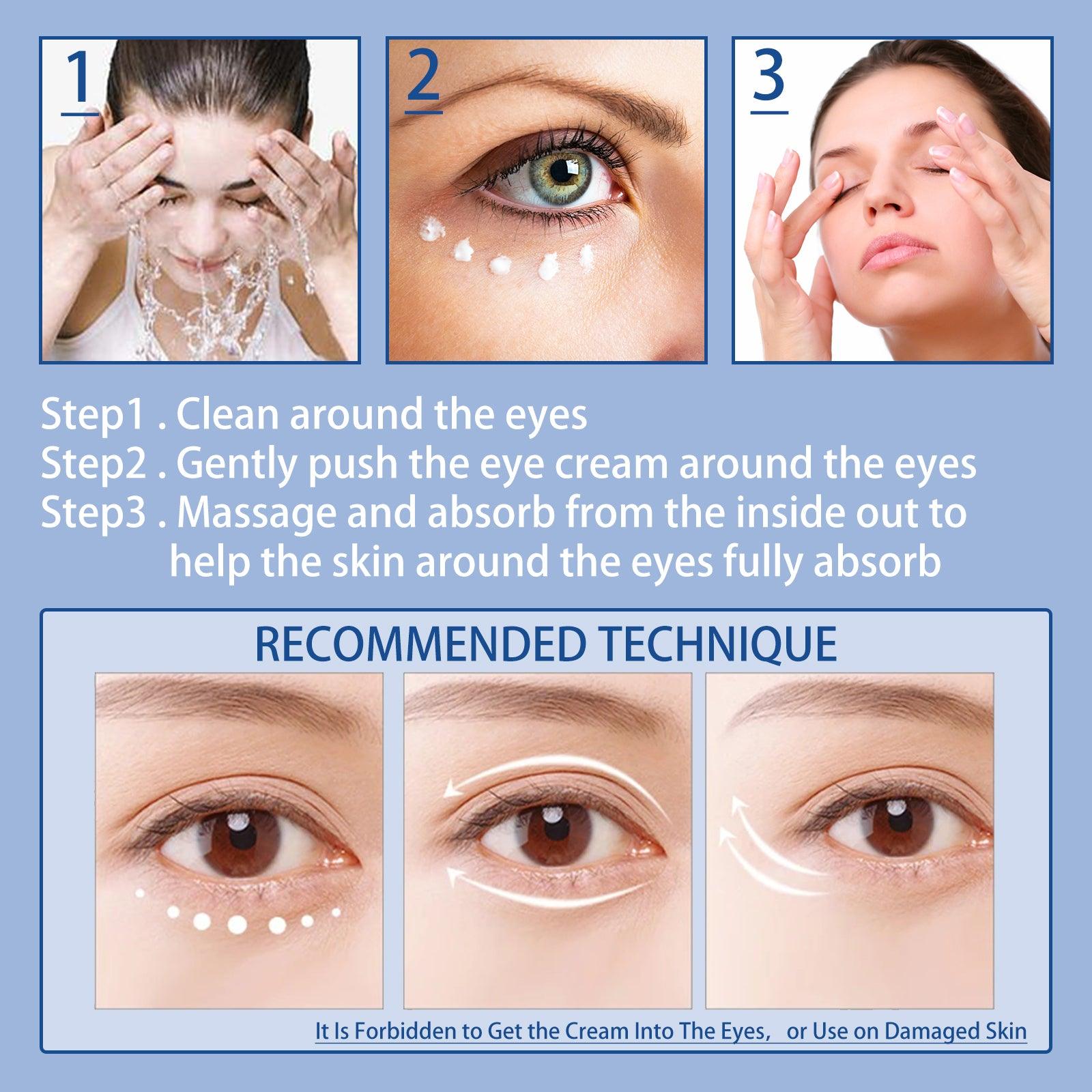 Snake Venom Peptide Eye Cream Deer Collagen Centella Asiatica Dark Circles Fine Lines Edema Firming
