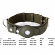 AirTag Dog Collar with Holder – Adjustable Leather & Canvas Pet Collar for Medium & Large Dogs