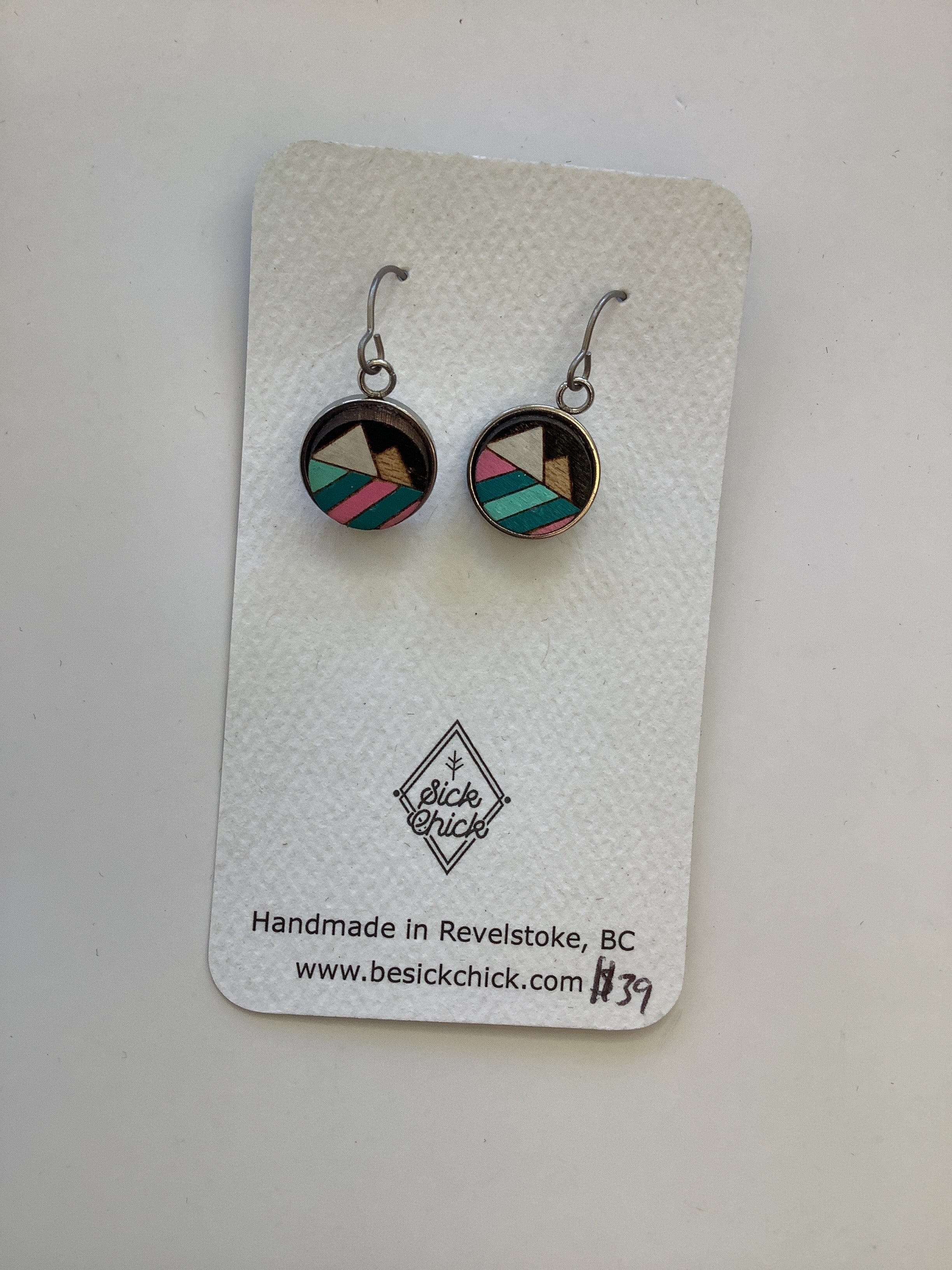 Two Mountains Dangle Earrings - Sick Chick ( Revelstoke, BC)