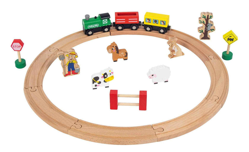 ToysLink - Wooden Magnetic Train Play Set