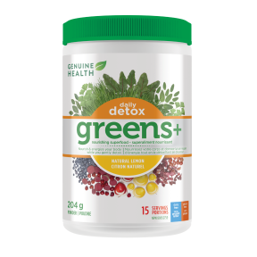 Genuine Health - greens+ daily detox lemon (204g)