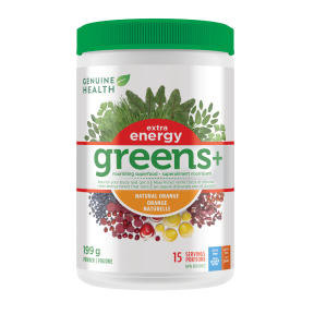 Genuine Health - greens + extra energy orange (199g)