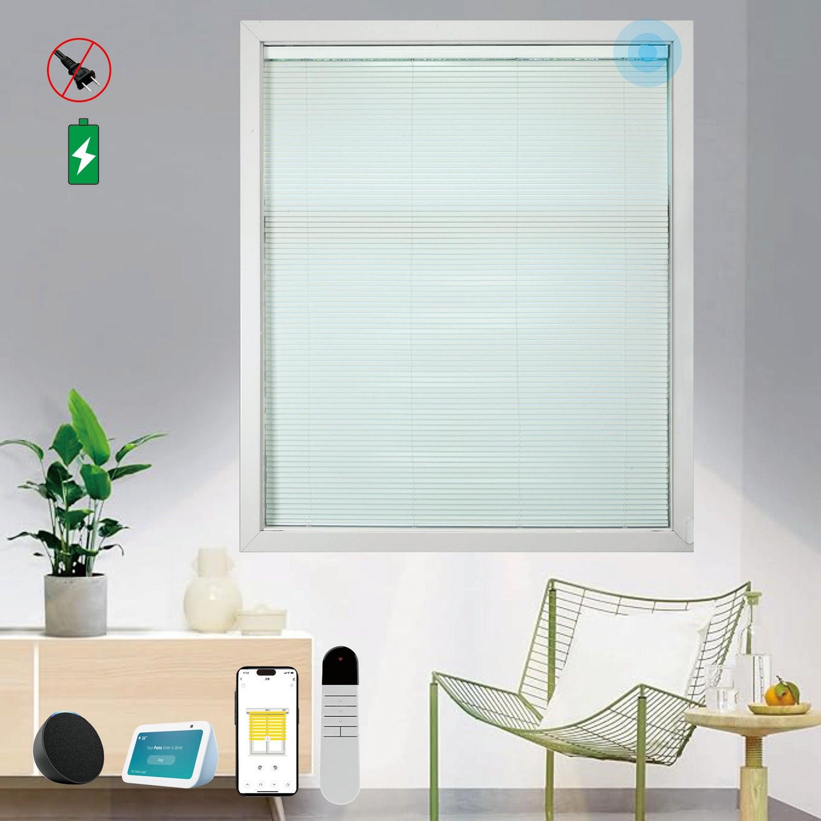 Electric Motorised Blinds Solar Powered 15-Channel Remote Cordless Dimmable Window Shade