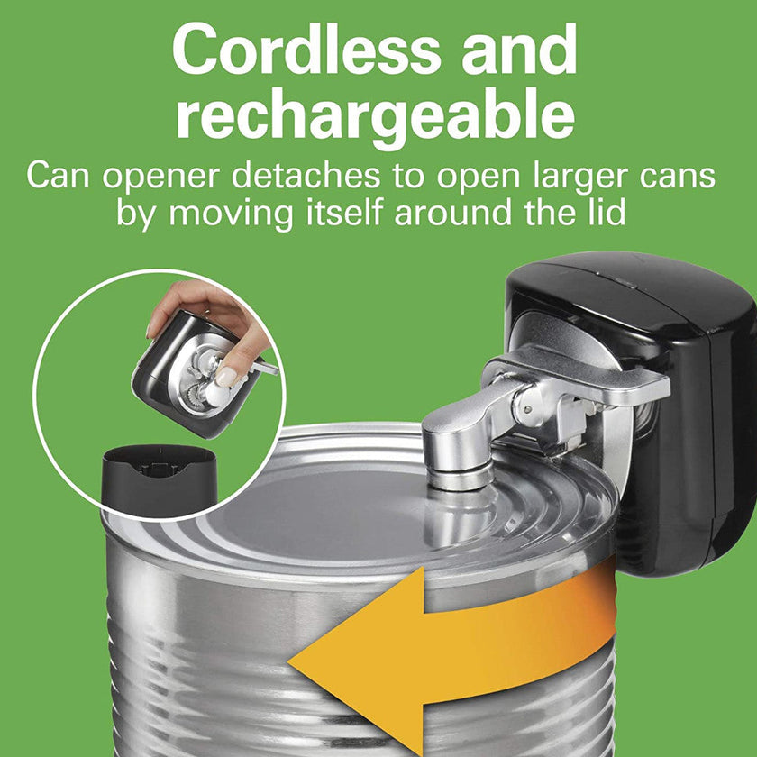 HAMILTON BEACH FlexCut 2-in-1 Cordless & Rechargeable Electric Automatic Can opener - 76611