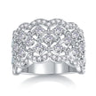 Lace Snowflake Moissanite Ring – S925 Silver, GRA Certified | Platinum, Gold & Rose Gold