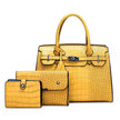 Crocodile Pattern New Fashion 3 in 1 cooperate Work leather Handbag