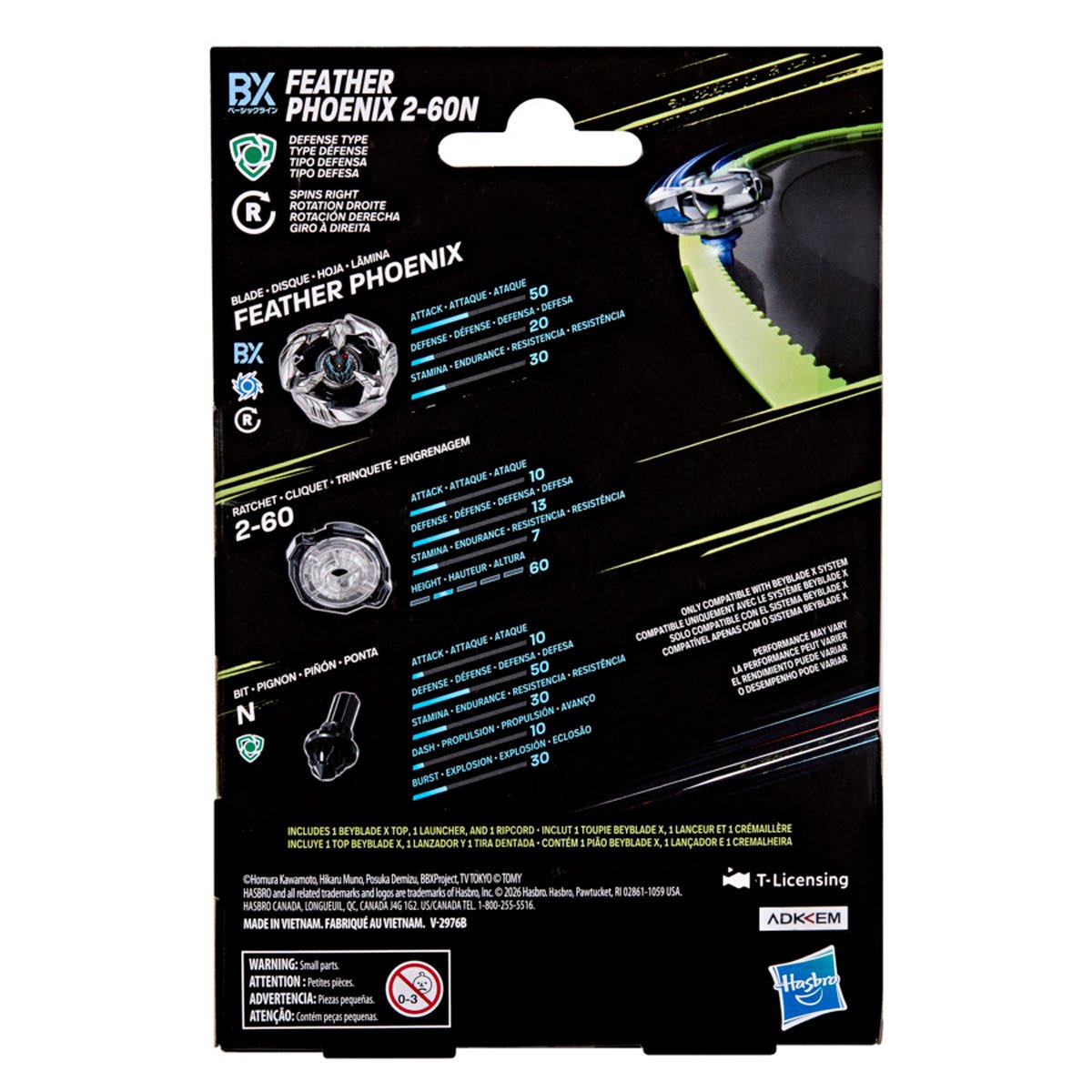 (Hasbro) Beyblade X - Feather Phoenix 2-60N BX Starter Pack