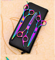 Professional Pet Grooming Scissors Set – Rainbow Iridescent Stainless Steel Shears for Dogs & Cats