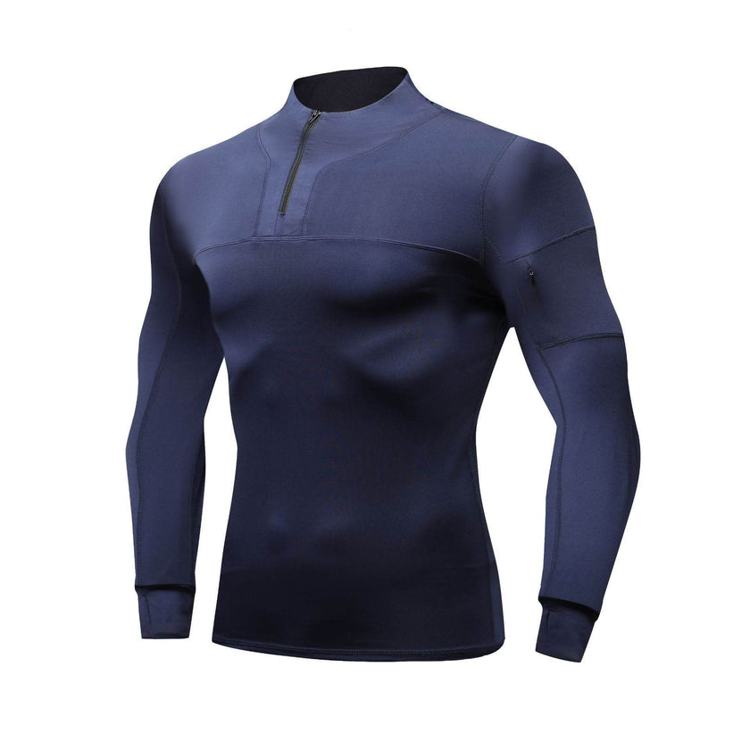 Outdoor Muscle Fitted Tactics Workout T-shirt Long Sleeve Sports Quick-drying top