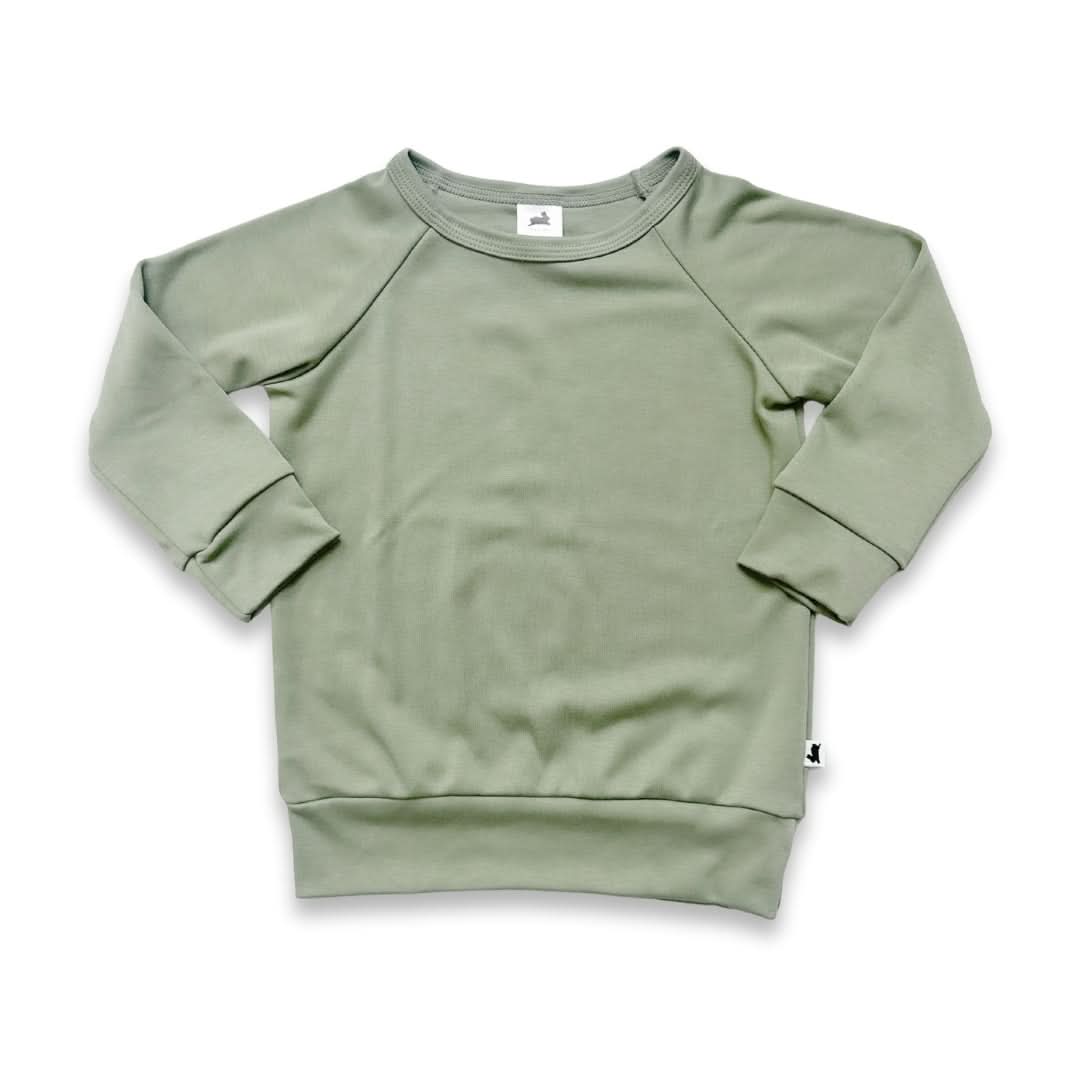 Youth Bamboo Raglan Pullover | Black