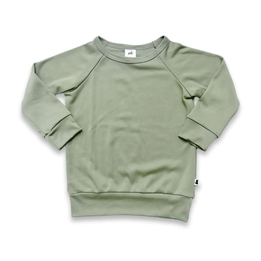 Youth Bamboo Raglan Pullover | Black
