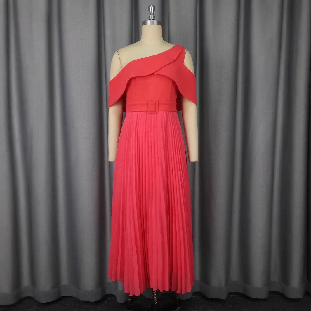 Dinner Party Fashion Slim Fit Temperament Waist-controlled Pleated Dress
