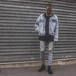 Casual Light Blue Cotton Denim Jacket for Men