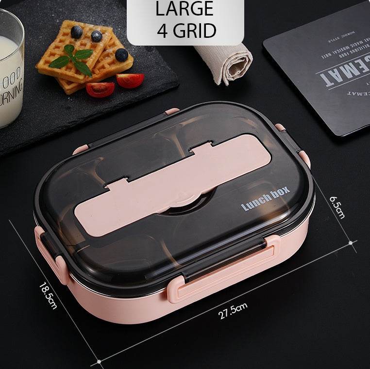 Stainless Steel Insulated Kids Bento Lunch Box with Cutlery