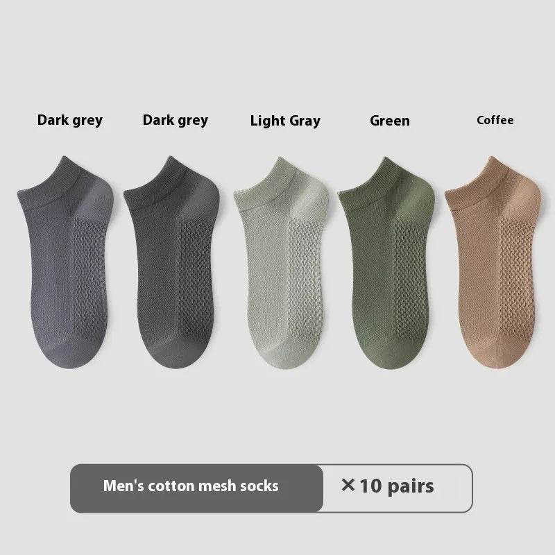 Cotton Anti-Pilling Ankle socks absorbing Invisible Tight Mesh Boat Socks