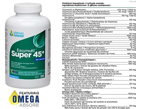 Platinum Naturals - Super Easymulti 45+ For Men (60sg)