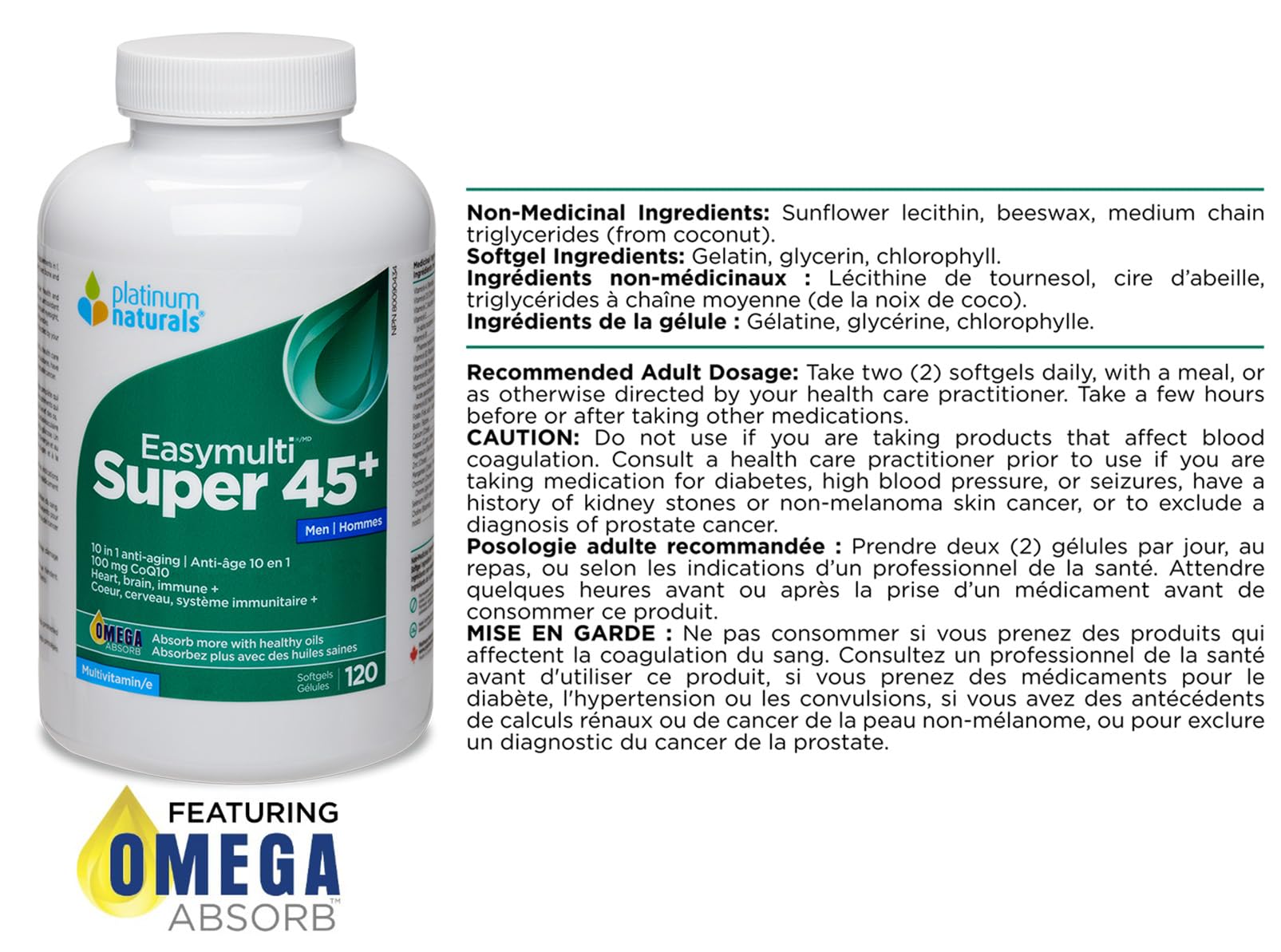 Platinum Naturals - Super Easymulti 45+ For Men (60sg)