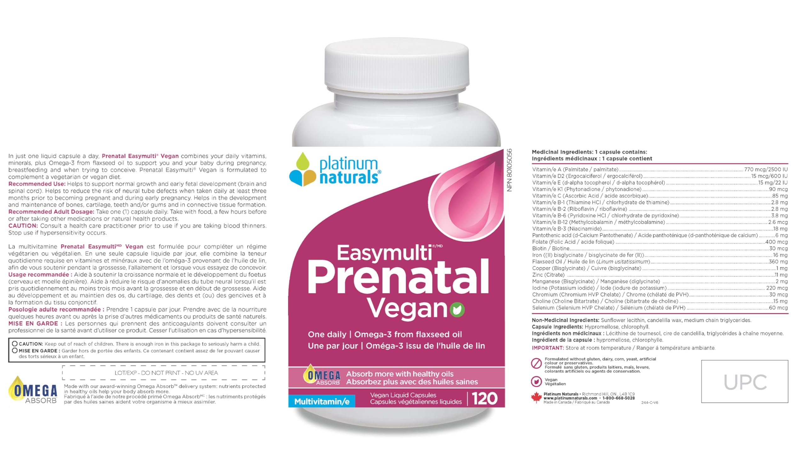 Platinum Naturals - Prenatal Easymulti (120sg)