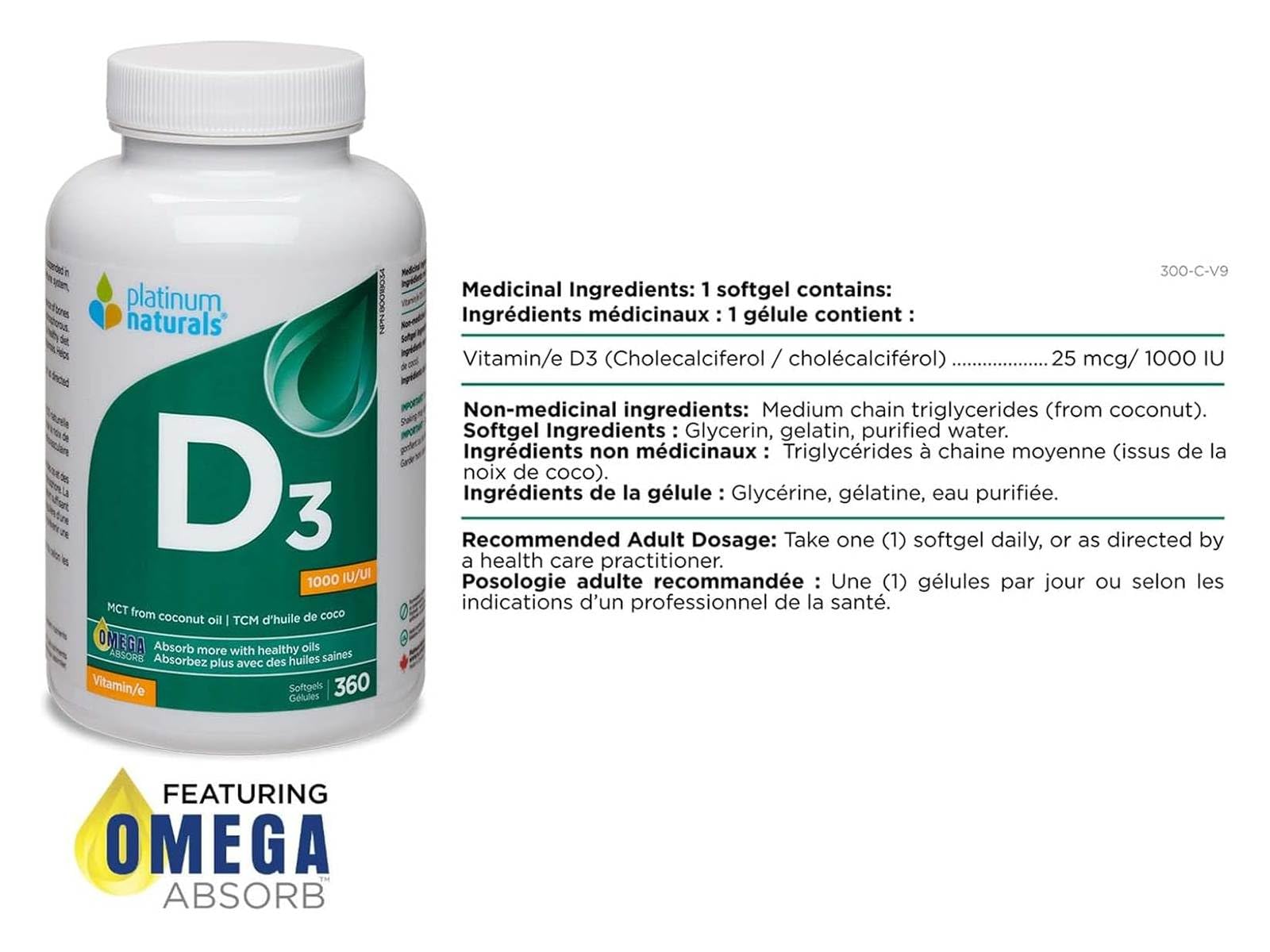 Platinum Naturals - Vitamin D3 (90sg)
