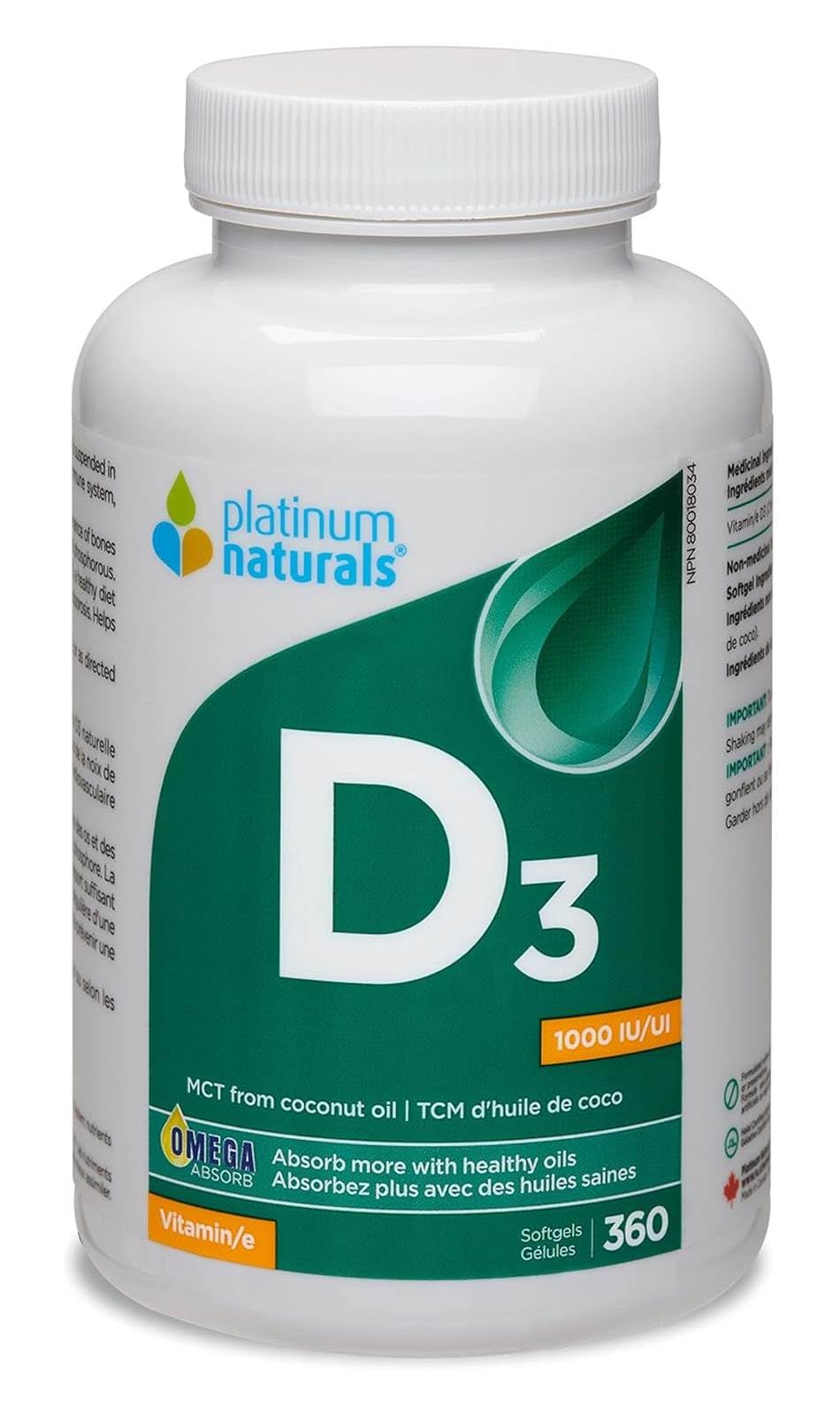 Platinum Naturals - Vitamin D3 (360sg)