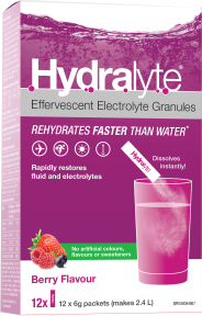 Hydralyte - Electrolyte Granules- Berry (12ct)