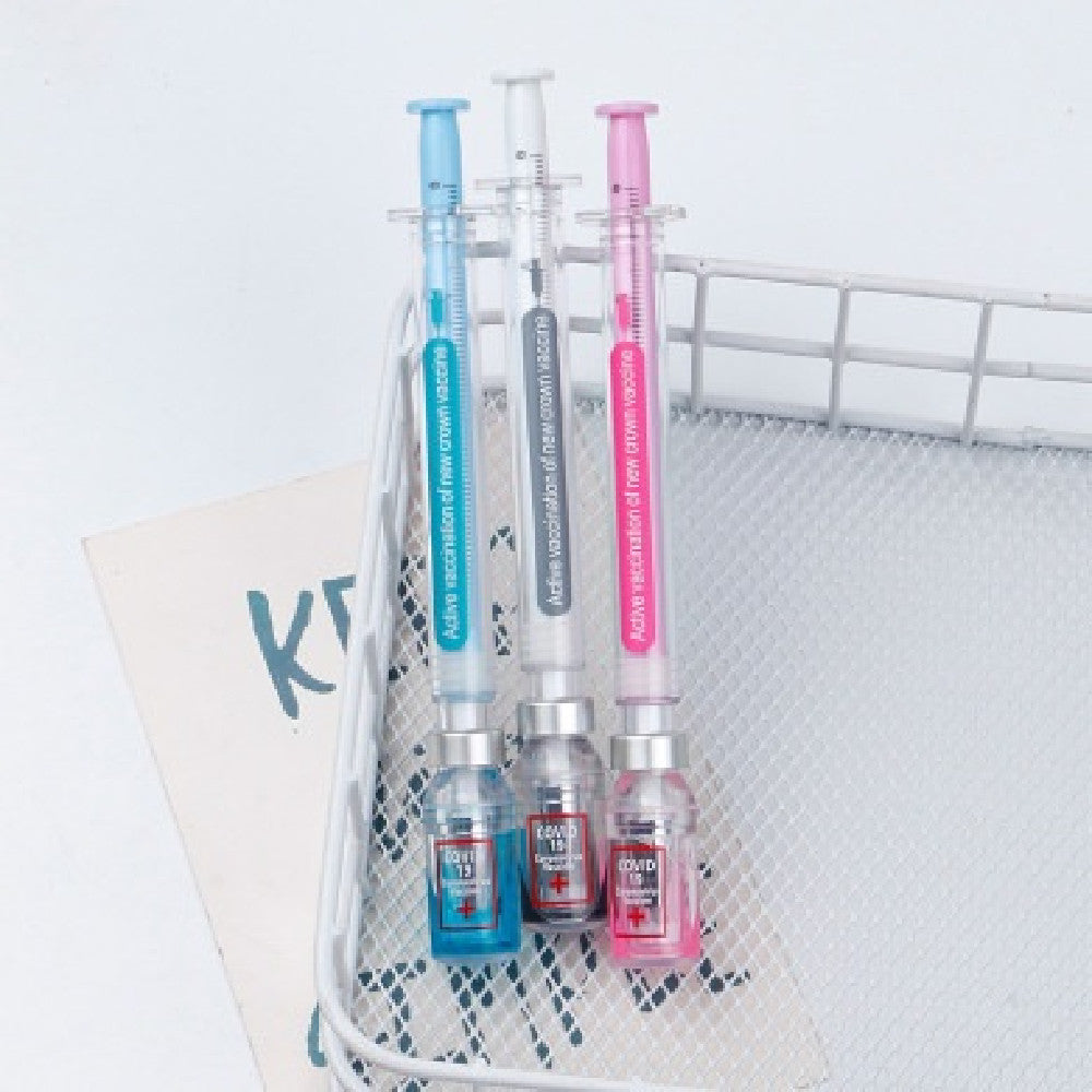 Vaccine Pen Creative Gel Pen – 0.5mm Black Ink, Novelty Design for Students