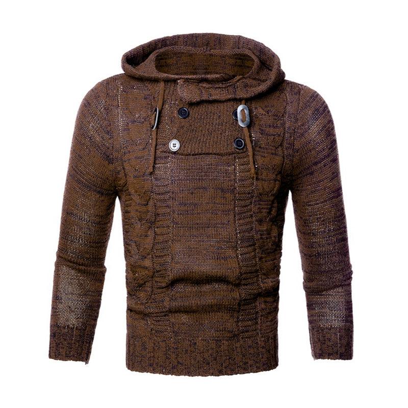 Turtleneck hooded sweater