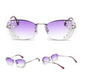 Fashion Trendy Classy Frameless Crystal Sunglasses Women Shades Rimless Rhinestone Sun Glasses Female diamonds Party Eyewear