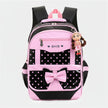 Girls Bow School Backpack Set – Pink, Black & Rose | Small & Large