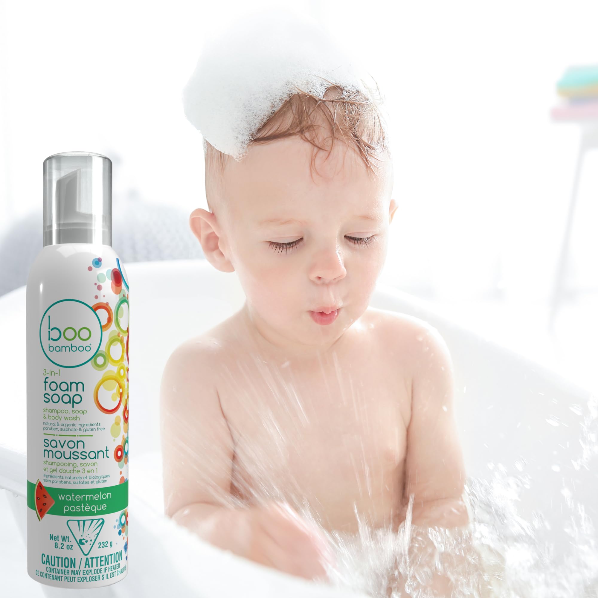 Boo Bamboo - Kids 3-in-1 Foam Soap - Watermelon (232g)
