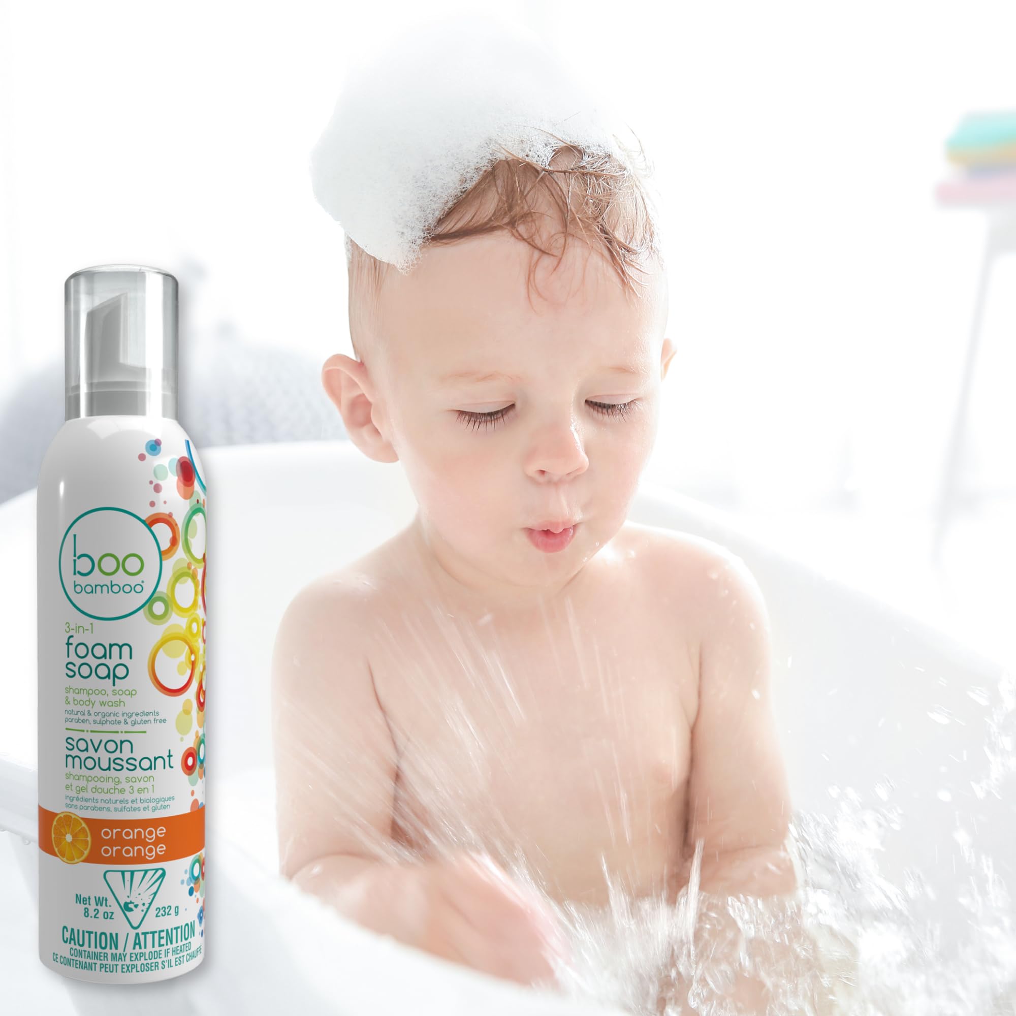 Boo Bamboo - Kids 3-in-1 Foam Soap - Orange (232g)
