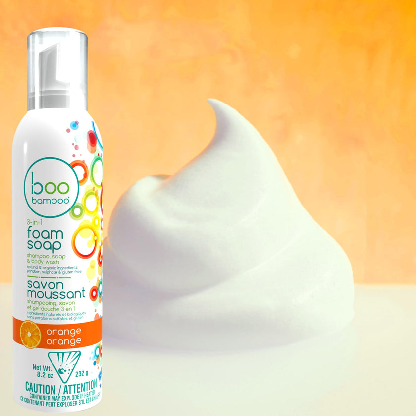 Boo Bamboo - Kids 3-in-1 Foam Soap - Orange (232g)