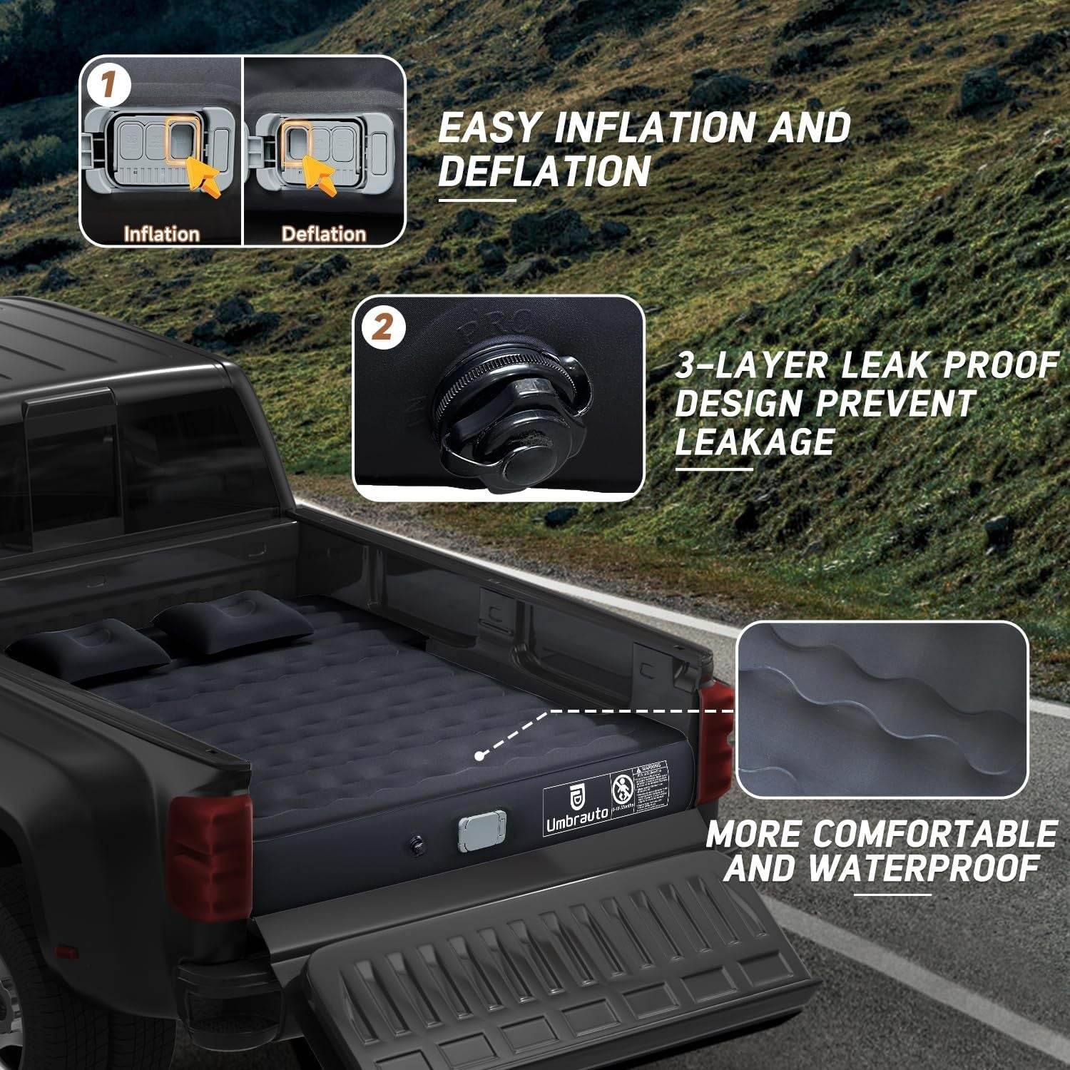 Inflatable Truck Bed Outdoor Camping Air Mattress 6.0-6.5ft