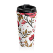 Red Rose Floral Pattern Travel Mug | Stainless Steel Tumbler